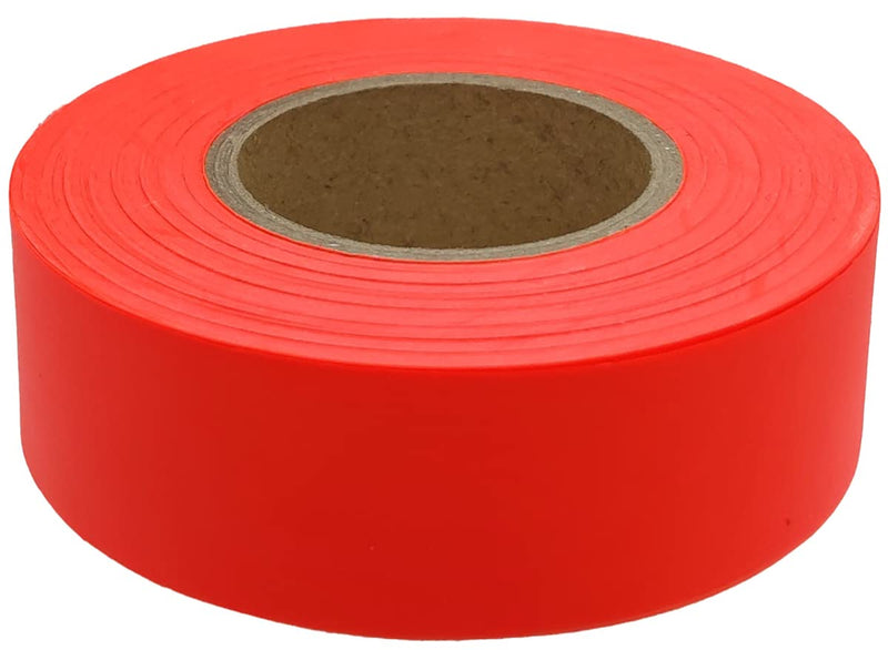 1.18" Width, 300' Length Flagging Tape for Hazardous Areas or Borders,Non-Adhesive Tape,Economical flagging ribbon(Orange) Orange