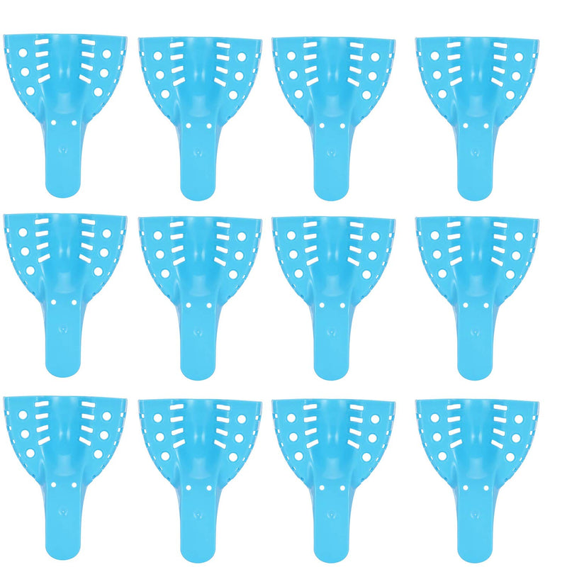 JMU Dental Impression Tray,Bag of 12 Perforated Disposable Trays,1 Large Upper #1