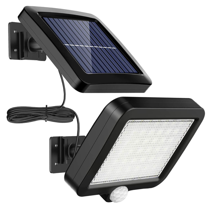 MPJ Solar Light Outdoor,56 LED Solar Light Outside with Motion Detector, IP65 Waterproof, 120° Lighting Angle, Solar Wall Light for Garden with 16.5ft Cable