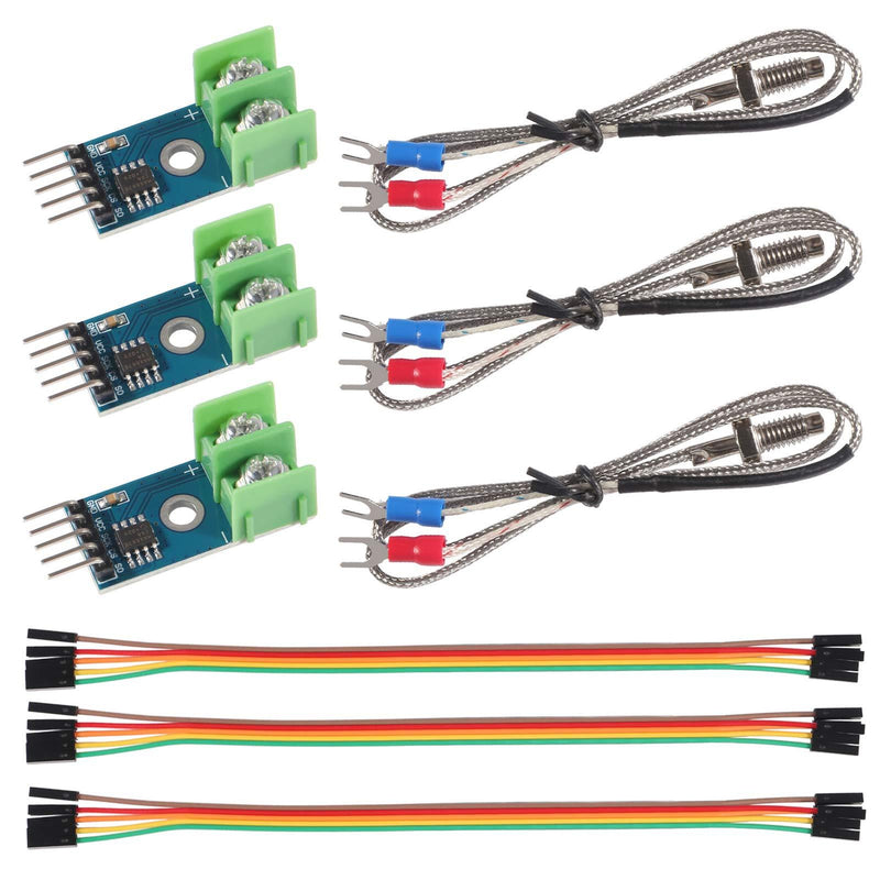 AITRIP 3 Sets DC 5V MAX6675 Module + K Type Thermocouple Temperature Sensor M6 for Arduino Raspberry Pi 3 Set