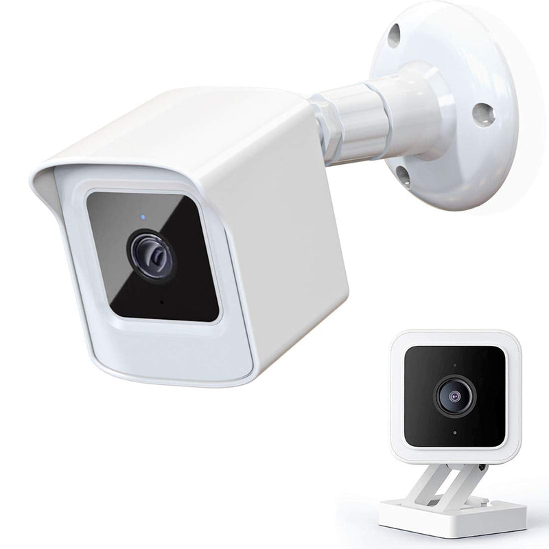 PEF Mount for All-New Wyze Cam V3 ONLY, Weatherproof Protective Cover and 360 Degree Adjustable Wall Mount Solid Housing for Wyze V3 Outdoor Indoor Smart Home Camera System (White, 1 Pack) White