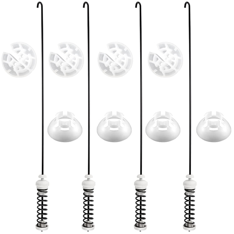 Funmit Updated W10780048 Washer Suspension Rod Kit - Compatible with Whirlpool Kenmore Amana Maytag Washing Machine - Length in 23.6" (Package Includes 4 Suspension Rods and Ball Cups)