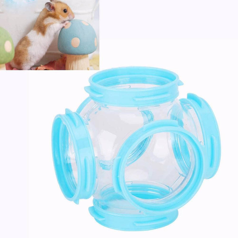 2Pcs Pet Tube Tunnel Toy Critter Trail Fun Nels Tube Hamster External DIY Pipeline Tunnel Fittings Cage Accessories Blue
