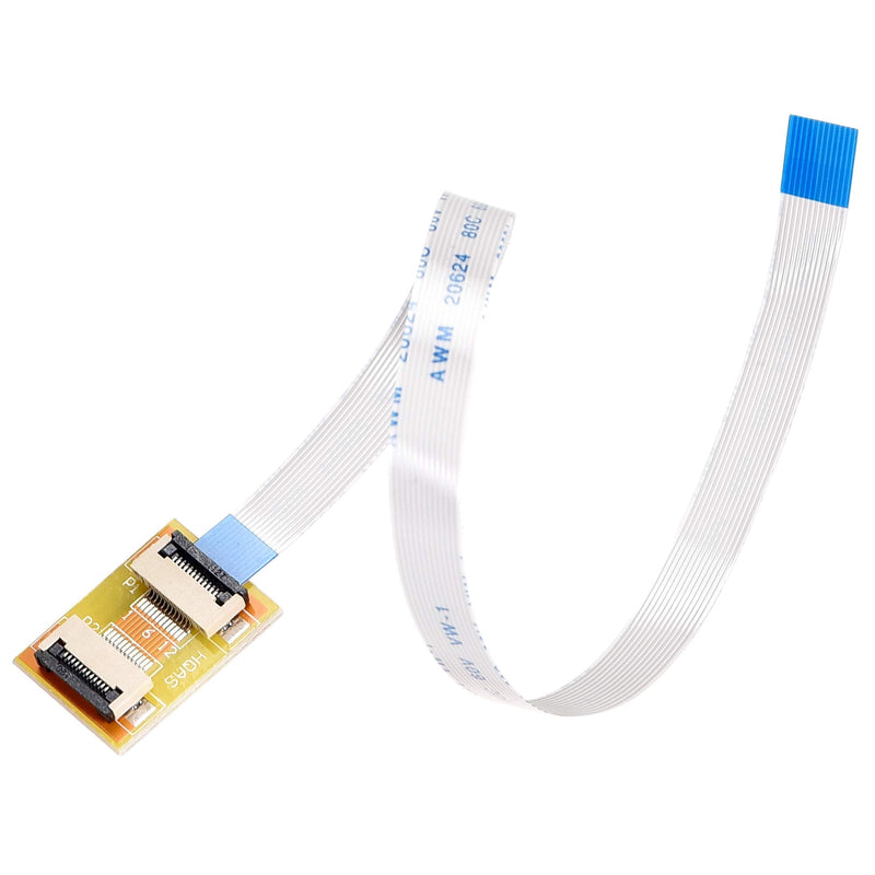 uxcell Flexible Flat Cable (A Type) and Flip Up to Mount Extend Adapter Kit, 12 Pin 0.5mm Pitch 200mm FFC for LCD TV Car Audio DVD Player Laptop