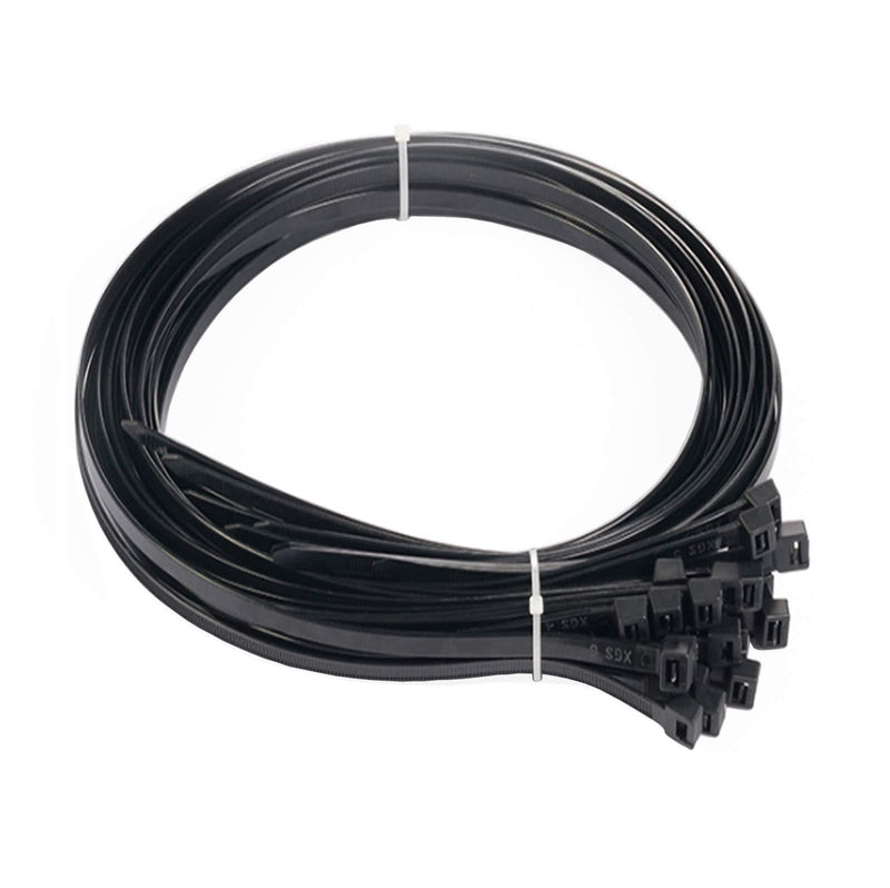 Long Zip ties Heavy duty 20 inch Black Cable ties wraps 60 pieces pack Industrial quality Large Plastic ties 20" Black (60 Pack)