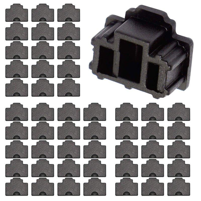 50PCS RJ45 Anti Dust Cover Cap Protector Protects Ethernet Hub Port by FENGQLONG (Black-Small)