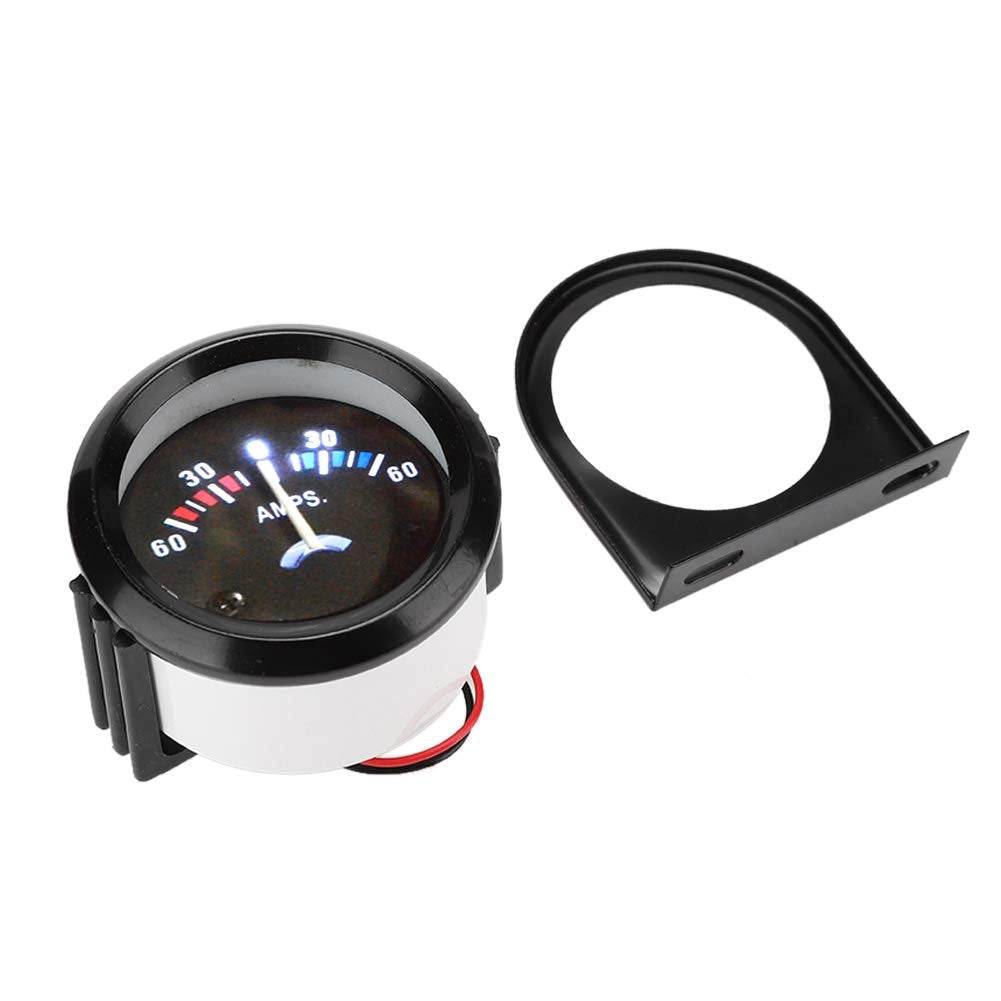 Color LED Digital Display Voltmeter,2 inch 52mm ABS Car Ammeter Voltmeter 60-0-60A AMP Gauge Meter DC 12V for Modificaton