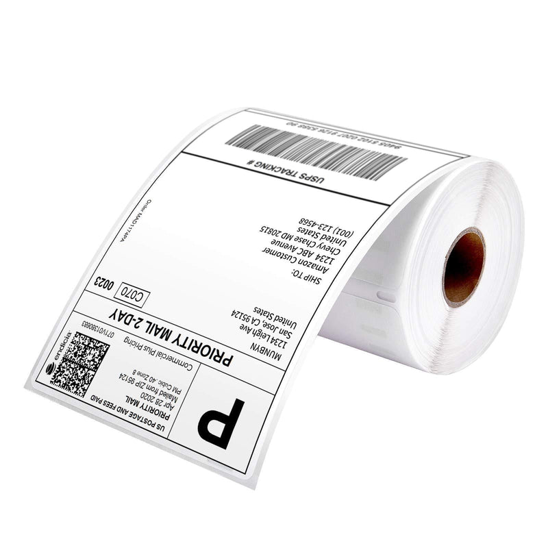 MUNBYN 4"x6" Direct Thermal Shipping Label Compatible with Dymo Labelwriter 4XL 1744907,1755120, Perforated Postage Thermal Labels for MUNBYN, Dymo, Rollo, Zebra, Permanent Adhesive, 220 Labels/Roll