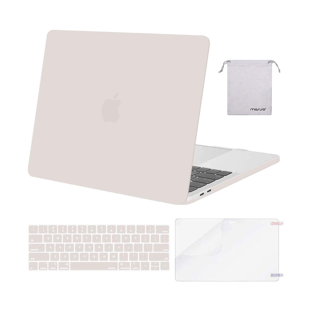 MOSISO Compatible with MacBook Pro 13 inch Case 2016-2020 Release A2338 M1 A2289 A2251 A2159 A1989 A1706 A1708, Plastic Hard Shell Case&Keyboard Cover Skin&Screen Protector&Storage Bag, Rock Gray