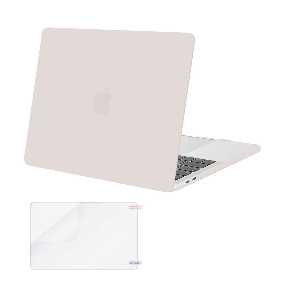 MOSISO Compatible with MacBook Pro 13 inch Case 2016-2020 Release A2338 M1 A2289 A2251 A2159 A1989 A1706 A1708 with/Without Touch Bar, Plastic Hard Shell Case Cover & Screen Protector, Rock Gray