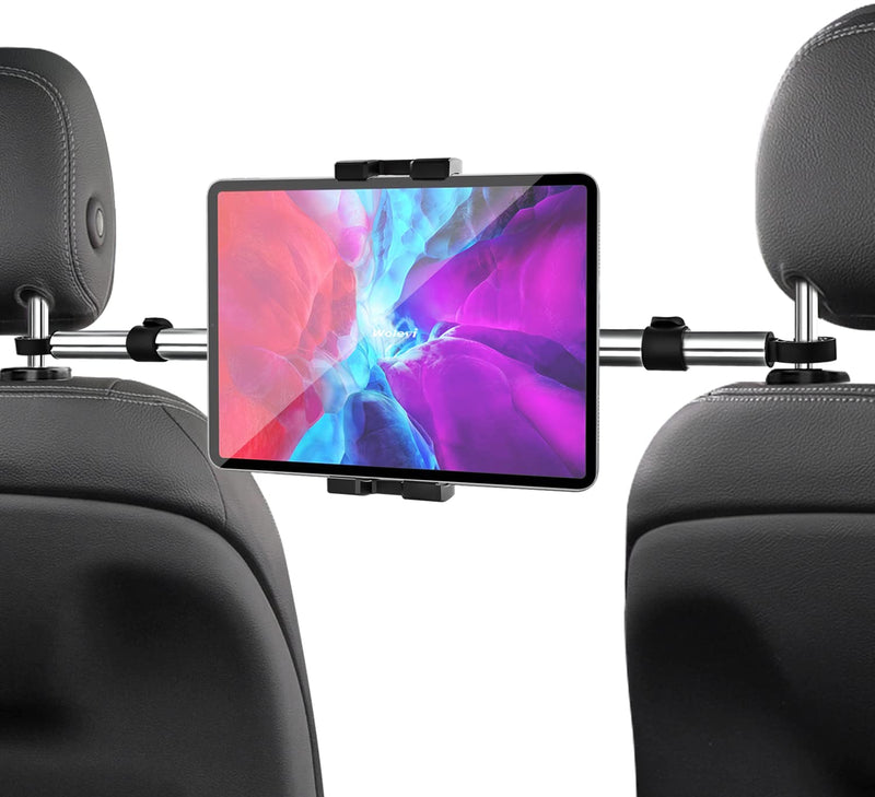 Car Headrest Tablet Holder Mount, [Anti Shake & Stretchable] Phone iPad Holder Back Seat for Car Between, woleyi Kids Stand for iPad Pro 12.9 Air Mini, Galaxy Tabs, Switch, 4-13" Cell Phones & Tablets