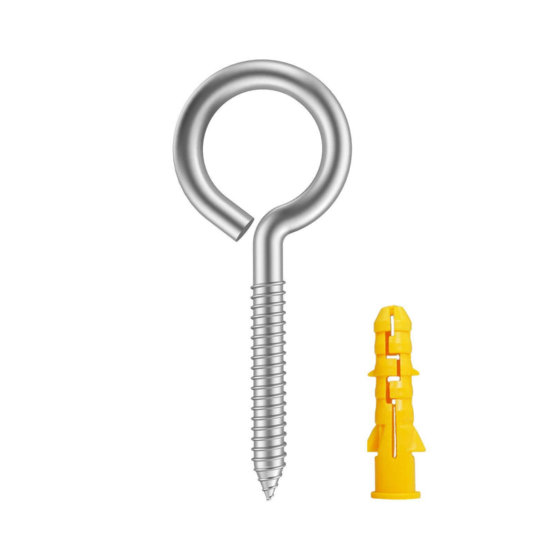20pcs 2” 304 Stainless Screw Eyes Small Eyelet Screws Lag Eyebolt Steel Heavy Duty Hook Duty Lag Thread Eyebolt (20 pcs 2") 20 pcs 2"