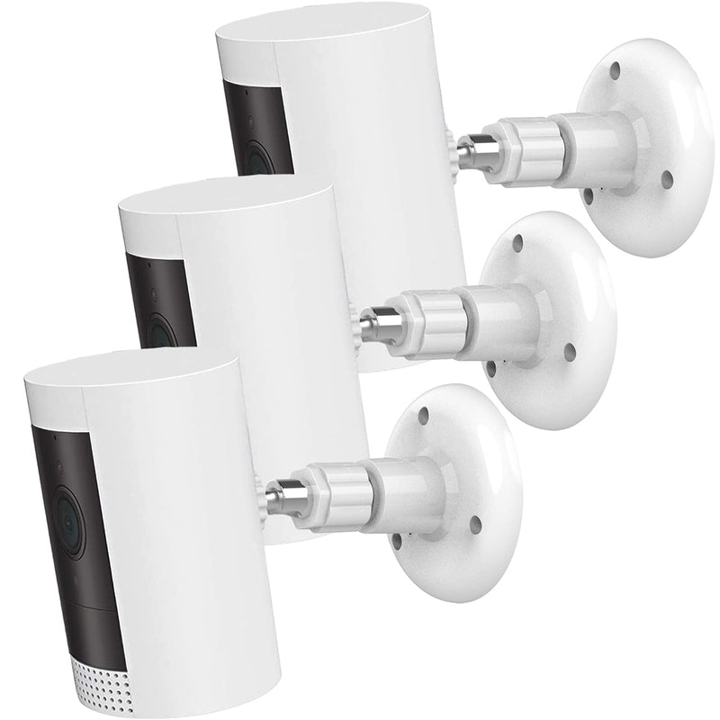 3 Pack Adjustable Wall Mount for Ring Stick Up Cam/Indoor Cam/Battery Cam,Ceiling Mounting Kit for Plug-in HD Security Camera Mount White