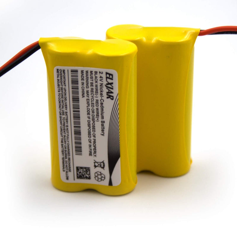 (2-Pack) 2.4V 600mAh BP2-A Dual-LITE Ni-CD Battery Pack Replacement for Exit Sign Emergency Light, CSXWREB3 HUBBEL Battery, BP2A BP2-0A 0BP2-0A