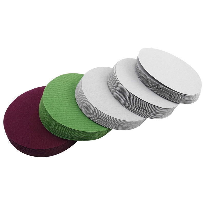 Toolly 100PCS 6 Inch (150mm) Assorted Grit High Performance Waterproof Hook & Loop Sanding Discs Sandpaper 1000/1500/2000/3000/5000 grit for Wet/Dry Sanding Grinder Polishing