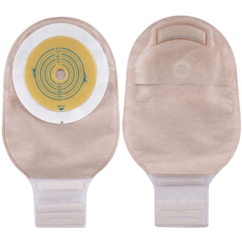 Carbou Ostomy Bags,20PCS Colostomy Supplies,One Piece Drainable Ostomy Pouch for Ileostomy Stoma Care, Cut-to-Fit (One Piece Closure) 23 Piece Set