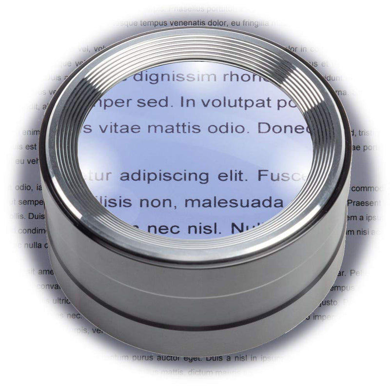 Lighted Desktop Magnifier Dome with Bright LED for Reading Books, fine Print, Studying maps, Projects, Coins, Acts as Desk Paperweight Magnifying Glass, Great for Seniors Black
