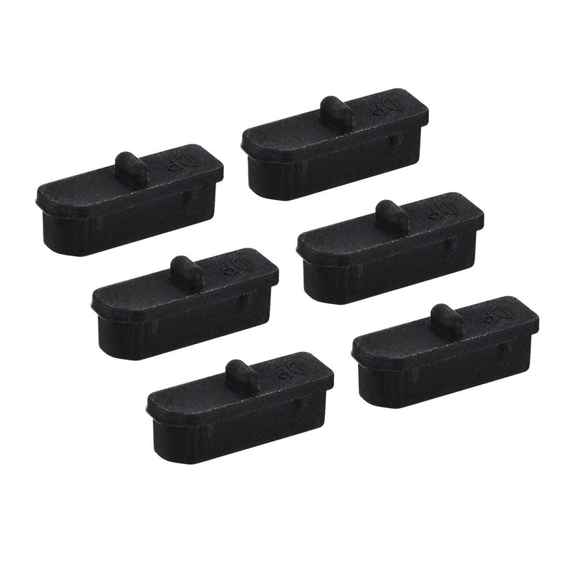 uxcell 6 Pcs Clear Ethernet Hub Port Display Port Adapter Anti Dust Cover Cap Protector Plug