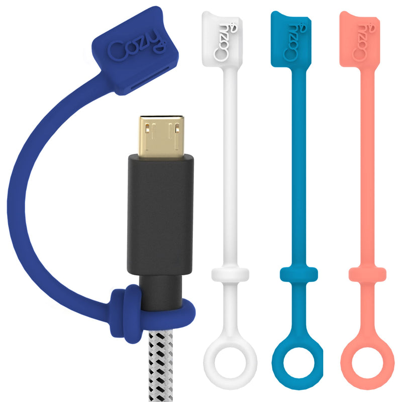 Cozy USB Caps for Micro USB Cable & Apple Charging Cables with Dust Protection, Protects During Travel, Portable, Designed by Cozy (Lightning/Micro USB - Multi Color) Lightning/Micro USB - Multi Color