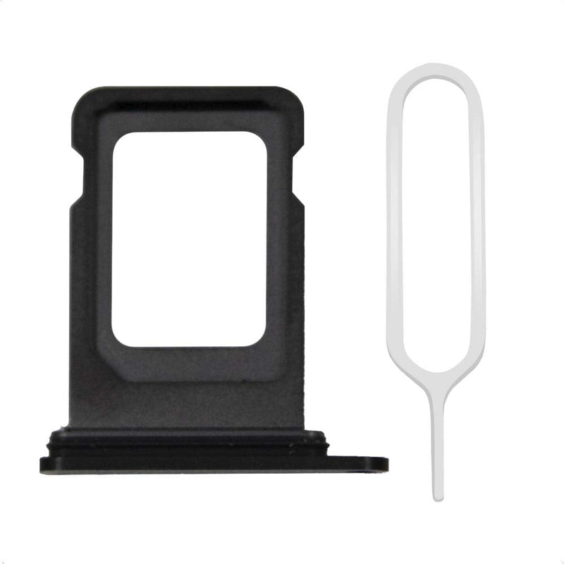 MMOBIEL SIM Card Slot Tray Holder Replacement Compatible with iPhone 12 2020 - Incl. Rubber Gasket and Sim Pin - Black iPhone 13 / 12