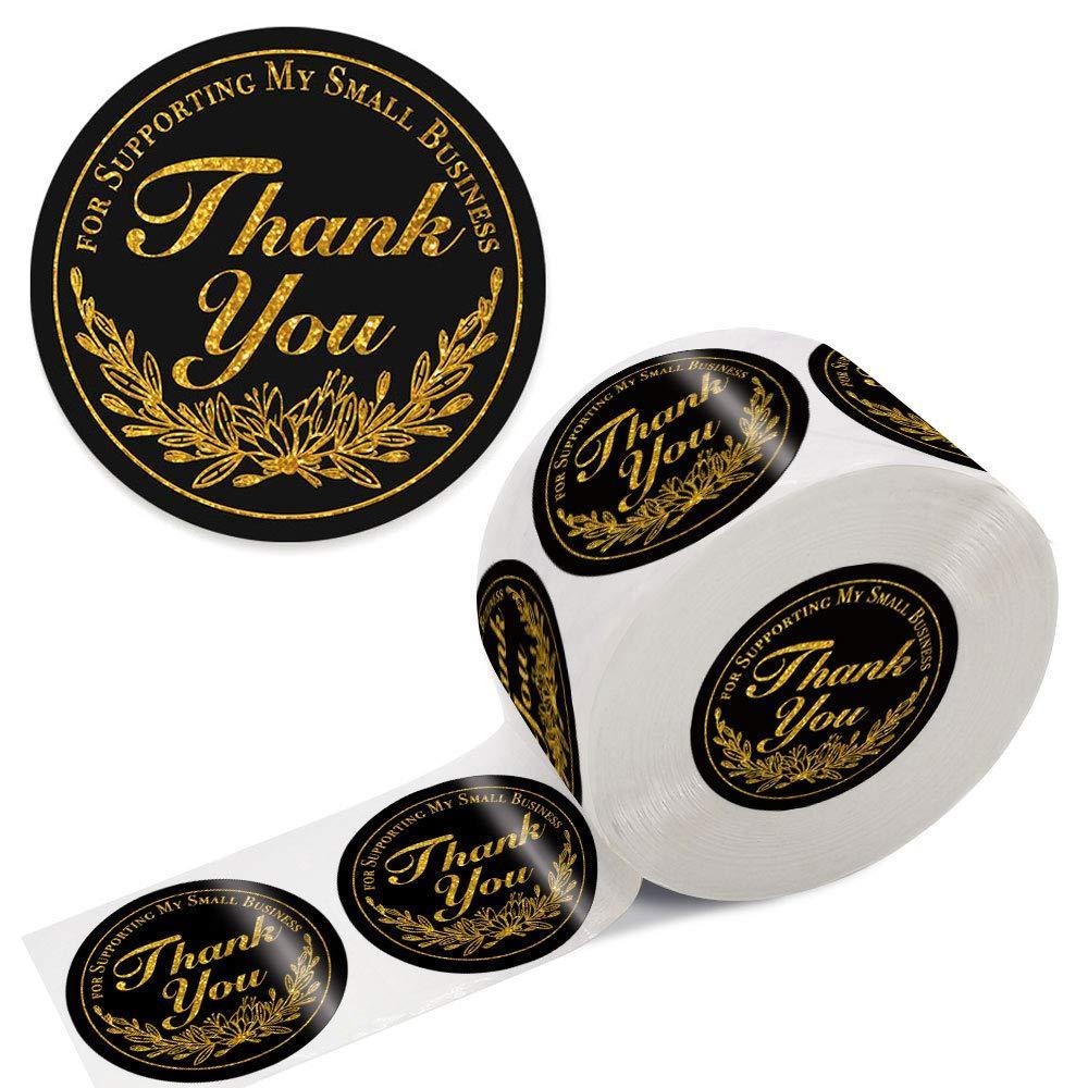 Thank You for Supporting My Small Business Stickers Labels Tags, Holographic Silver Stickers for Business Shipping Online Sales Packages Envelope Bag Seals Bakeries Crafters, 500pcs