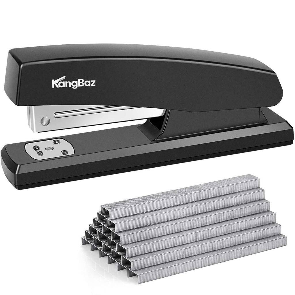 Office Stapler - Stapler for Staples - 20 Sheet Capacity (26/6) Staplers for Desk, 5000 ¼” Staples and Black Standard Staplers for Office, Home and School