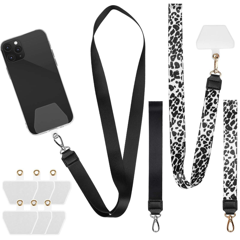 10 Pieces Phone Lanyard Patch Cell Phone Lanyard Pad Phone Tether Phone Lanyard for Phone Case Cell Phone Lanyard Universal Neck Strap with Patch and Wrist Strap Tether for Wallet ID Badge Holder