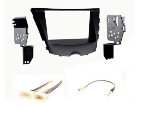 Car Stereo Dash Kit Wire Harness and Antenna Adapter Combo to Install Double Din Size Aftermarket Radio Made for Some 2012 2013 2014 2015 2016 2017 Hyundai Veloster