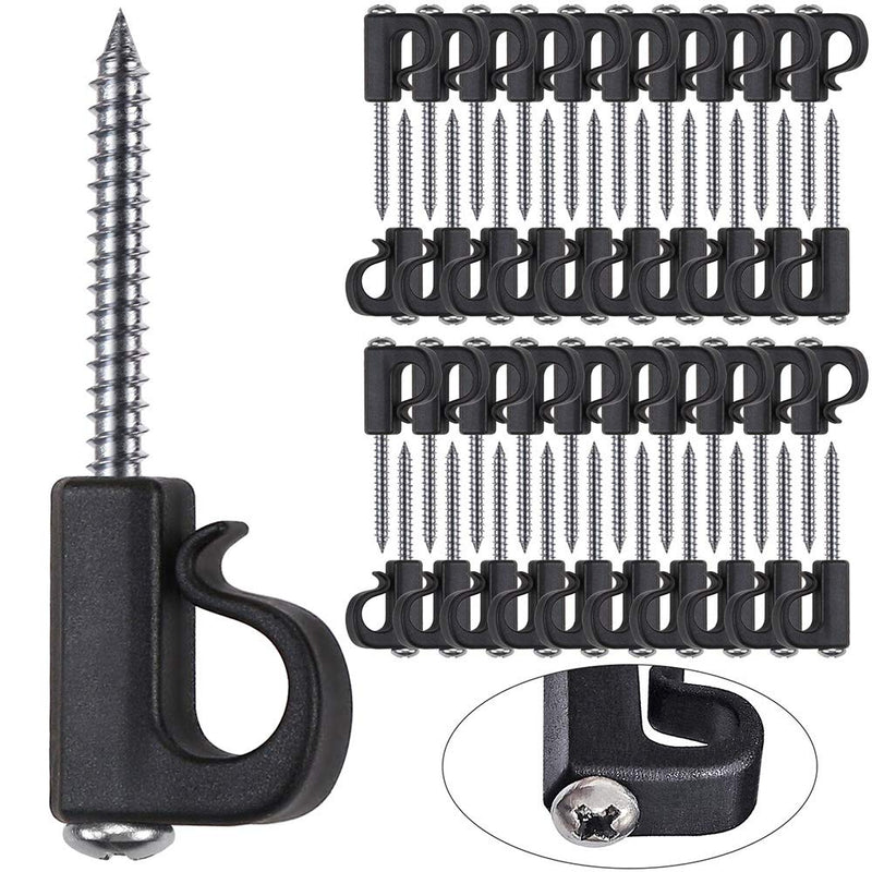 BeneLabel Pack of 60 Q-Hanger, Christmas Lights Hanger Hooks Easy Release Outdoor Wire and Fairy Lights Christmas Light House Garage New Year Party Led Fairy Lights