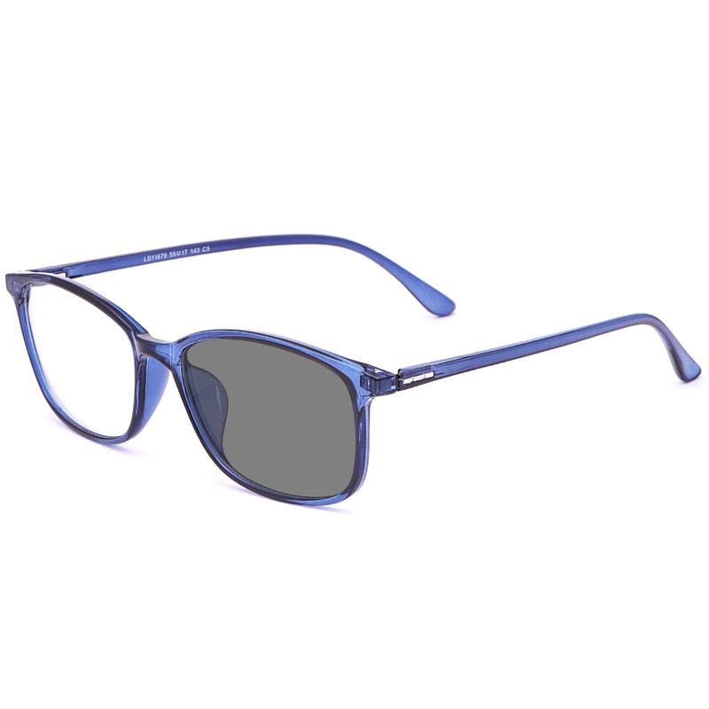 Blue Light Blocking Computer Reading Glasses Photochromic Anti Glare Sunglasses 11679-blue