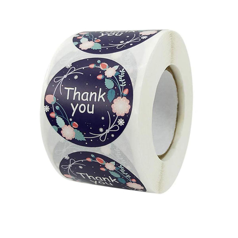 Thank You Stickers Roll, 1.5Inch 500 Units Glow in The Dark Label Seal Sticker, Luminous Decorative Sealing Labels for Small Business Packaging Wedding Baby Shower Birthday