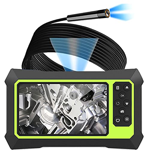 Upgraded Endoscope Camera with Lights, 1080P Pro HD Borescope Camera 4.3 Inch LCD Screen Inspection Camera, IP67 Waterproof Snake Camera, 8 Bright LED Lights，3000mAh Battery, 32GB TF Card，Gift for Men Single lens