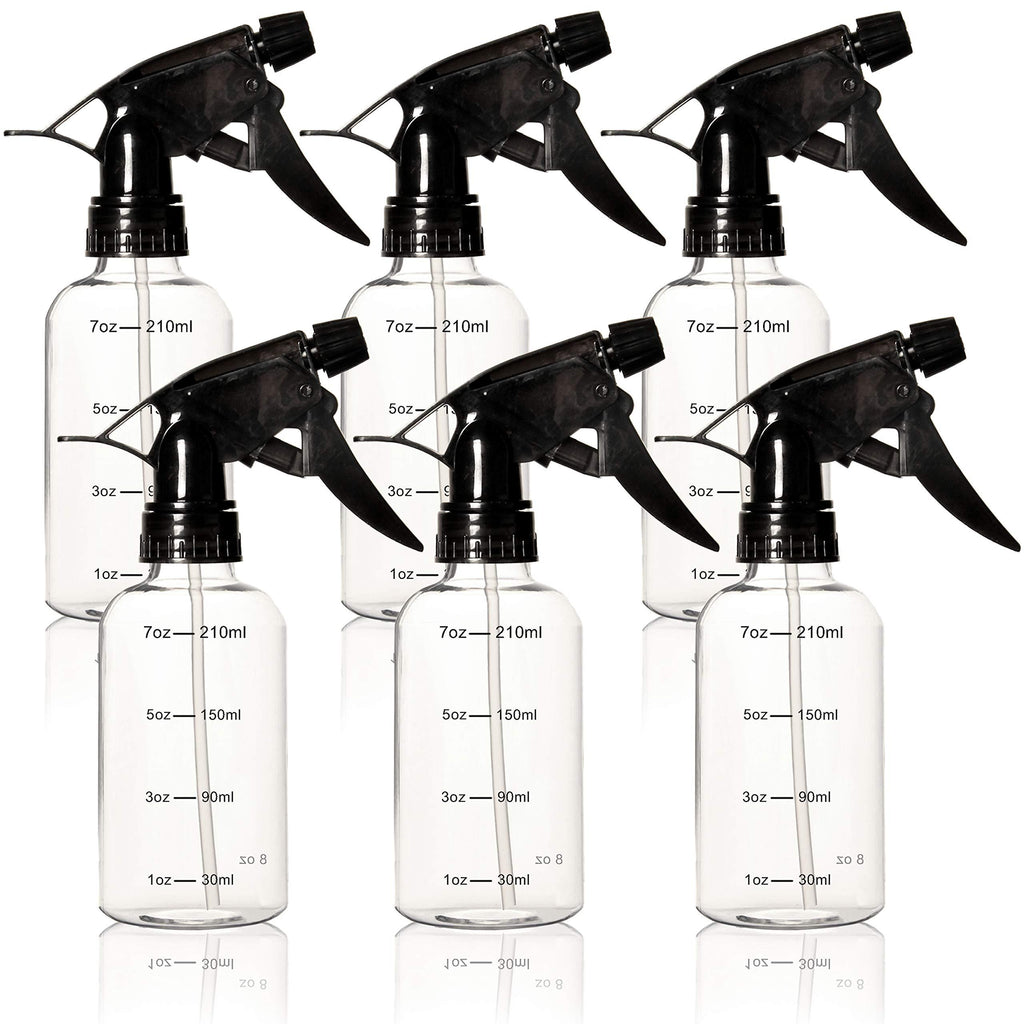 Youngever 6 Pack Empty Plastic Spray Bottles, Spray Bottles for Hair and Cleaning Solutions (8oz) 8 Ounce