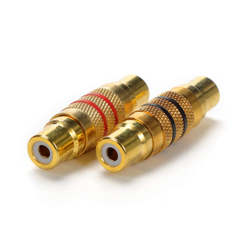 TLS.eagle RCA Female to RCA Female Interconnect Coupler Adapter Gold Plated Housing for Mixer Amplifiers Cable Link Pack of 2