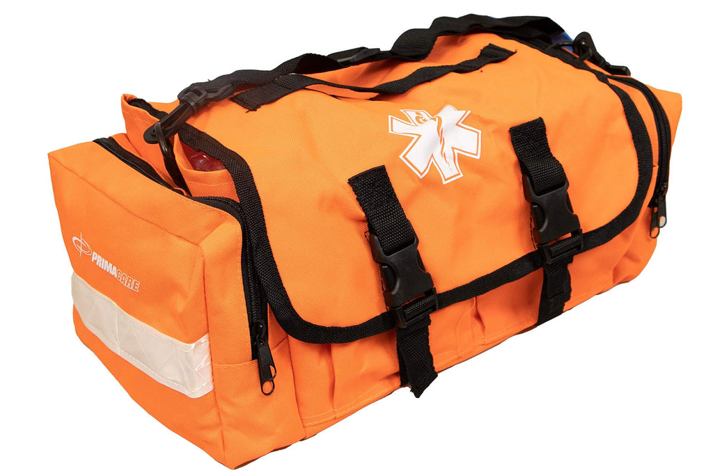 Primacare KB-RO24 Empty First Responder Bag, Professional Compartment Kit Carrier for Trauma and Emergency Medical Supplies, 15 x 9 x 8 inches, Orange