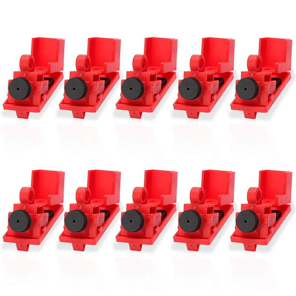 Circuit Breaker Lockout Device - Lockout Tagout Kit 10 PCS Universal Single Pole Clamp Lockout Tagout Electrical Breaker for Loto Station Lock Out Tag Out Set