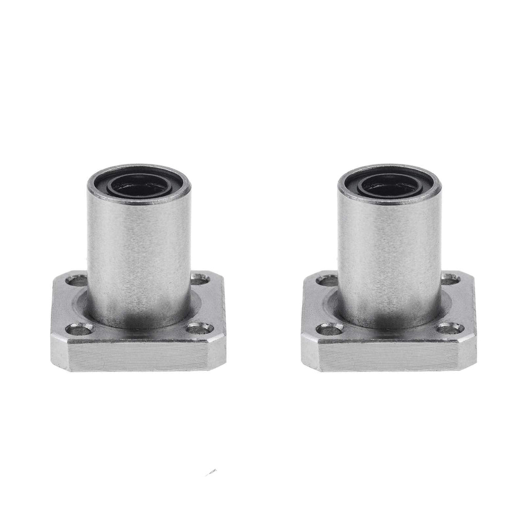 2PCS LMK6UU Square Flange Linear Ball Bearings,Diameter 6mm, for Diameter Linear Motion Shaft LMKUU 2Pcs X 6mm