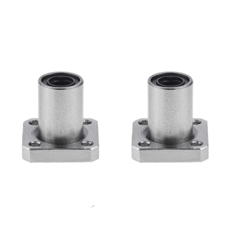 2PCS LMK6UU Square Flange Linear Ball Bearings,Diameter 6mm, for Diameter Linear Motion Shaft LMKUU 2Pcs X 6mm