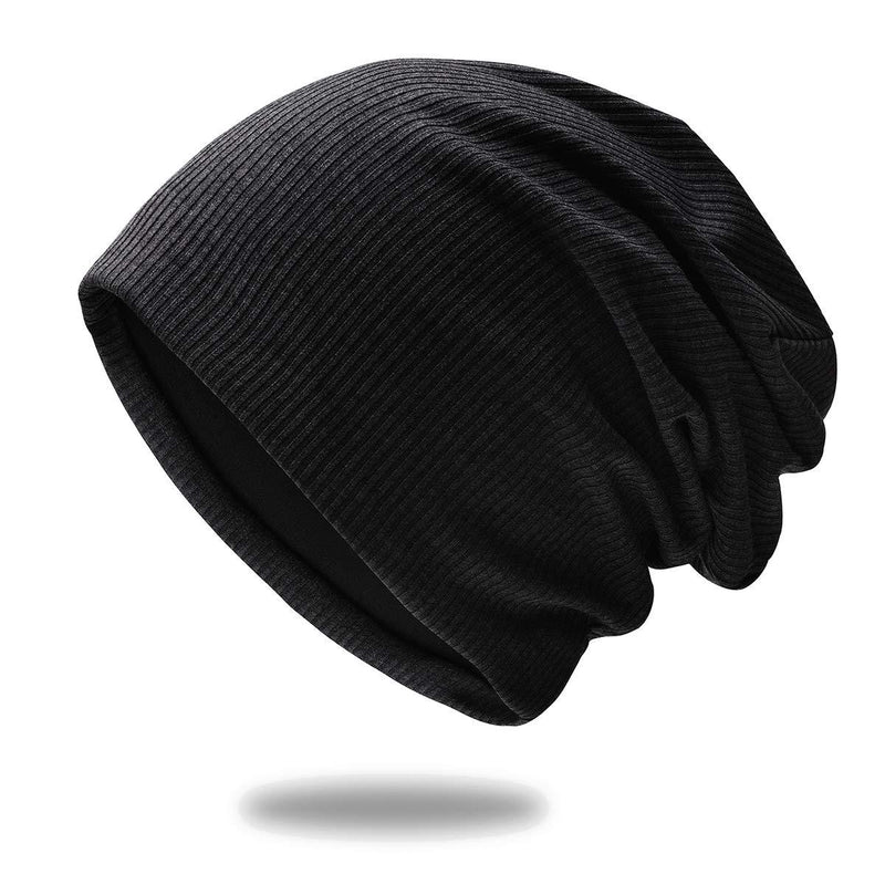 Trendy Stylish Beanie of Quality Knit Fabric, Breathability & Elasticity Skull Cap Hat … 01 Stripes-black