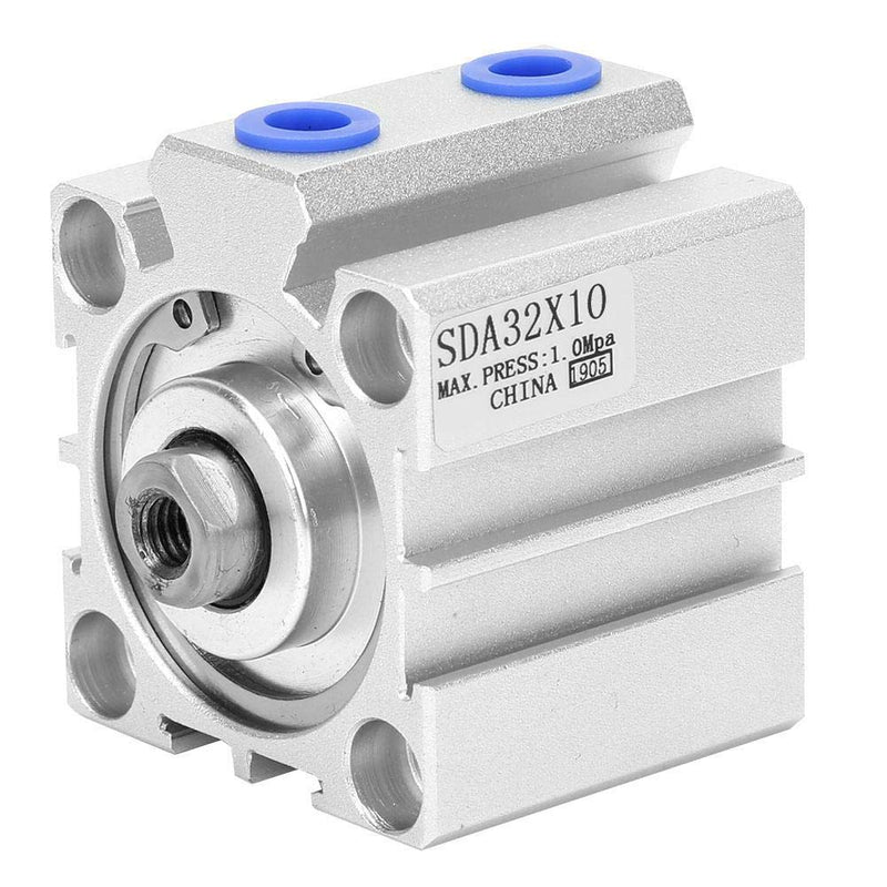 SDA32 Pneumatic Air Cylinders Sealing Thin Air Cylinder Double Action Air Cylinder Aluminum Alloy Air Cylinder for Equipment(SDA32X10)