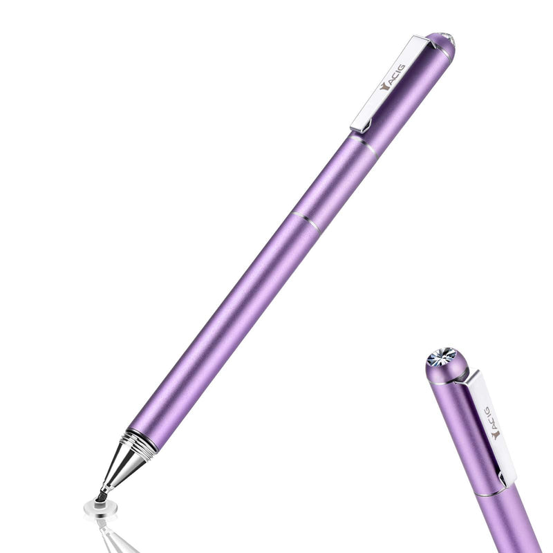 Stylus Pens for Touch Screens, Yacig Sensitivity Capacitive Stylus Pen Universal Multi-Stylus Pen for iPad iPhone Tablets Samsung Galaxy All Universal Touch Devices (Purple) Purple