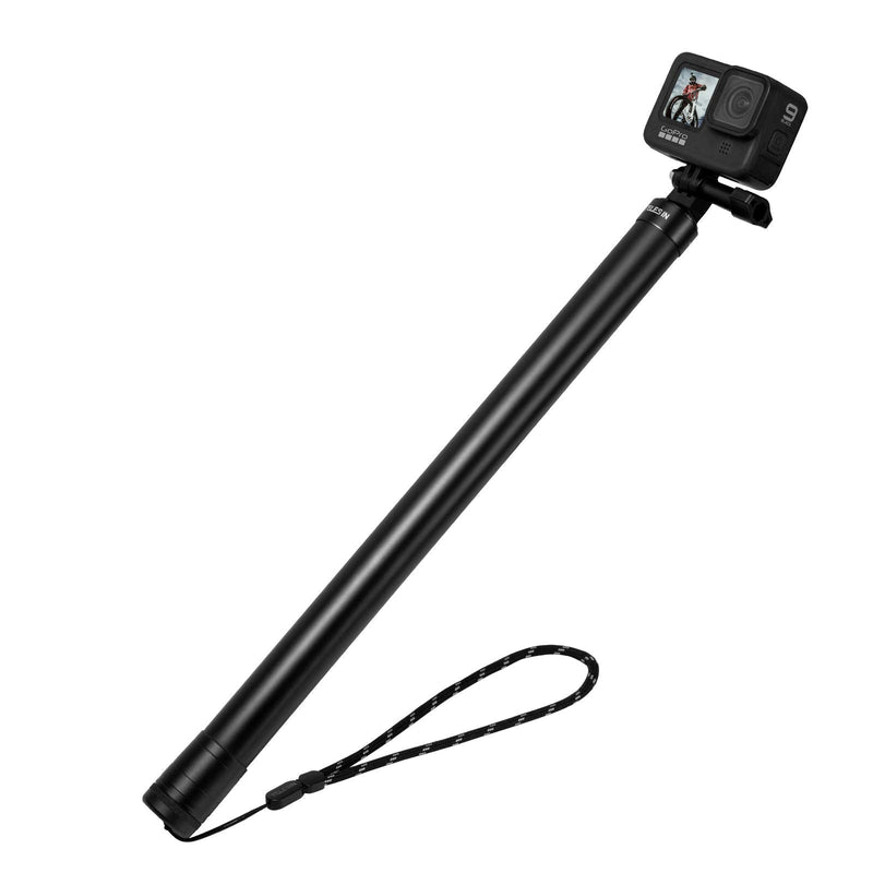 TELESIN 118"/3 Meters Ultra Long Selfie Stick for GoPro Max Hero 10 9 8 7 6 5 4 3+, Insta 360 One R One X, DJI Osmo Action, Extendable at 6 Lengths Carbon Fiber Lightweight Pole Monopod