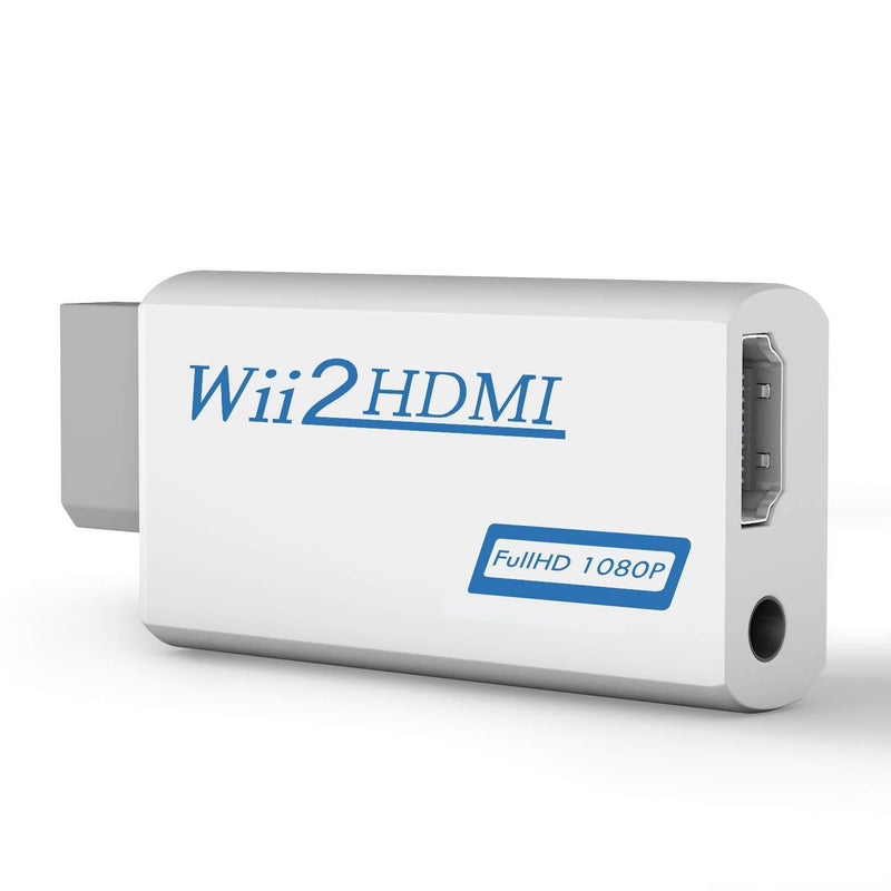 Wii to HDMI Converter, Wii to HDMI Adapter 1080P 720P, Output Video Audio Adapter HDMI Converter with 3.5mm Audio Jack&HDMI Output Supports All Wii Display Modes