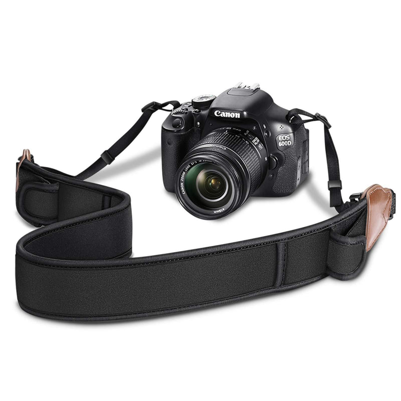 Fintie Shoulder Neck Camera Strap with Accessory Pockets for Canon, Nikon Camera Black