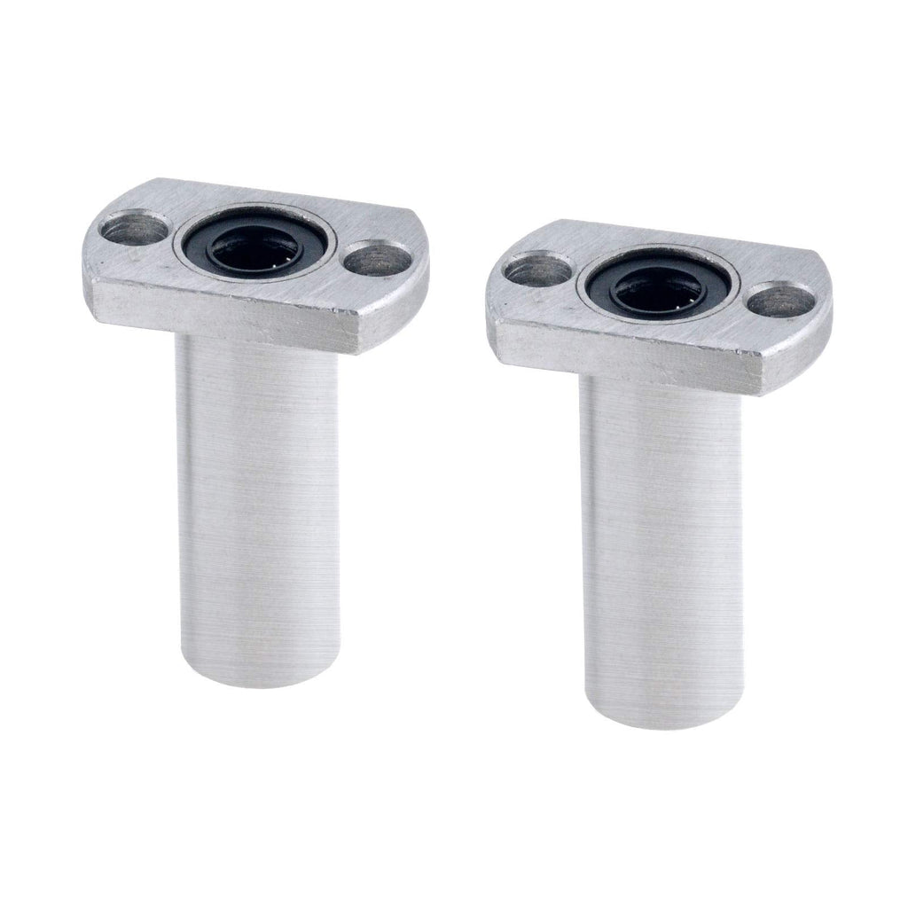 2 Pcs LMH10LUU 10mm Flange Linear Bearing LM10UU Extra Long Linear Bushing for CNC 3D Printer Parts 10mm Linear Rod Shaft LMH10LUU(Extra Long)