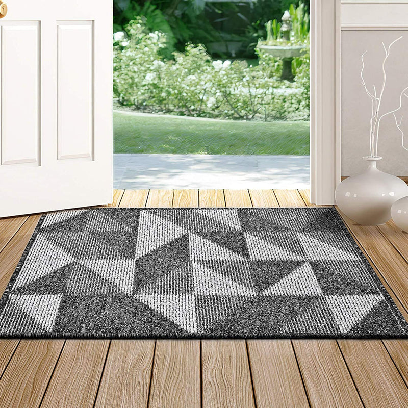 Indoor Doormat,Front Back Door Mat Rubber Backing Non Slip Door Mats 20â€x31.5â€ Absorbent Resist Dirt Entrance Doormat Inside Floor Mats Area Rug for Entryway Machine Washable Low-Profile (Black) Black 20â€x31.5â€