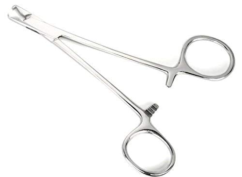 Dermal Anchor Holder 5.5" Body Piercing Forceps Hemostat Clamp Tool