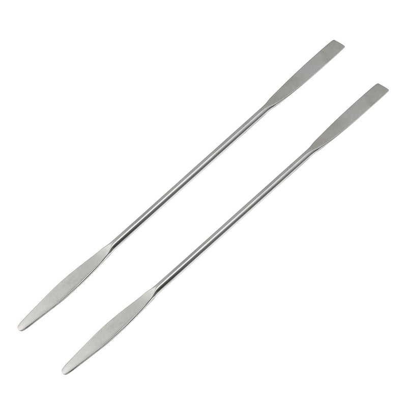 Maxmoral Stainless Steel Lab Laboratory Mini Double-Ended Spatula Semi-Micro Shovel Tapered Arrow End Flat Ends 50 mm X 9 mm