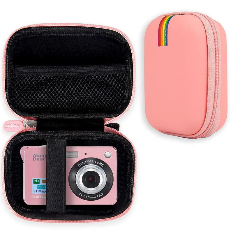 Leayjeen Camera Case Compatible with AbergBest Kids Camera, 21 Mega Pixels 2.7" LCD Rechargeable HD Digital Camera (Case Only) (Pink) Pink