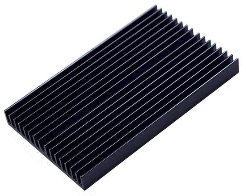 Easycargo 4pcs 60mm Heatsink 100x60x10mm, Aluminum Cooling Heat Sink, Cooler Heatsink for Cooling LED Panel (100mm x 60mm x 10mm) (Black) Black